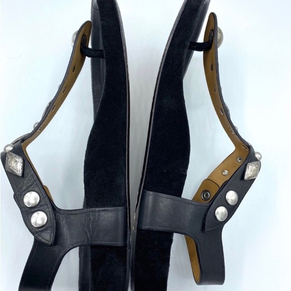 ISABEL MARANT ENAVY LEATHER STUD GLADIATOR SANDALS - Picture 8 of 14